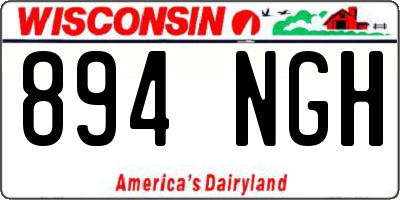 WI license plate 894NGH