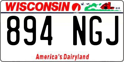 WI license plate 894NGJ