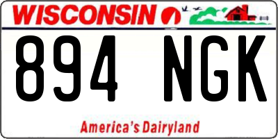 WI license plate 894NGK