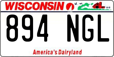 WI license plate 894NGL
