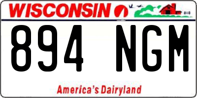 WI license plate 894NGM