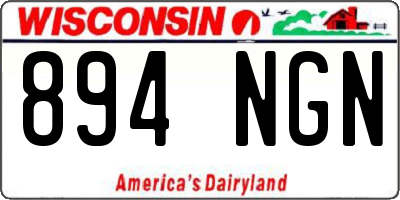 WI license plate 894NGN