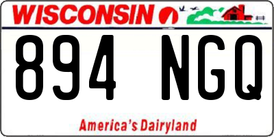 WI license plate 894NGQ