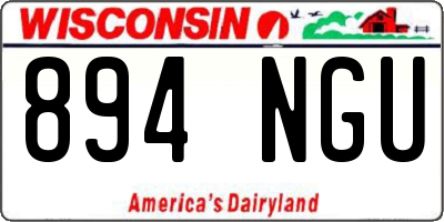 WI license plate 894NGU