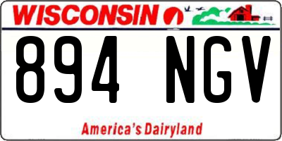 WI license plate 894NGV