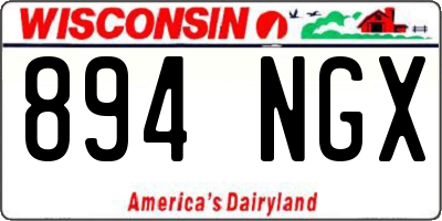 WI license plate 894NGX