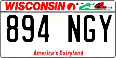 WI license plate 894NGY