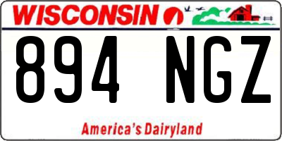 WI license plate 894NGZ