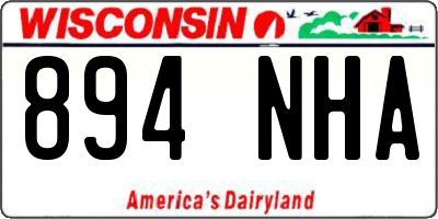 WI license plate 894NHA