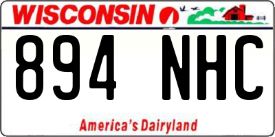 WI license plate 894NHC