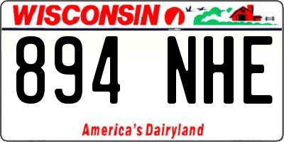 WI license plate 894NHE