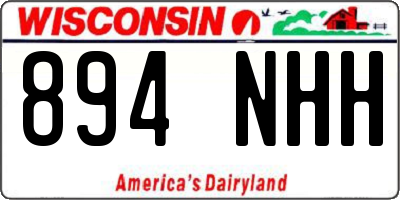 WI license plate 894NHH