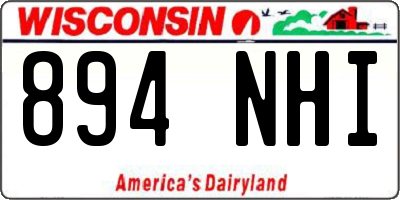 WI license plate 894NHI