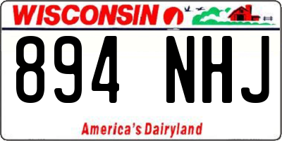 WI license plate 894NHJ