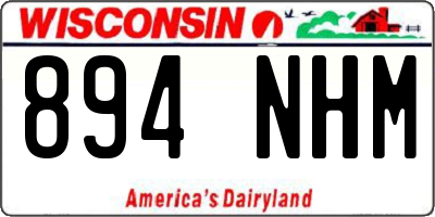 WI license plate 894NHM