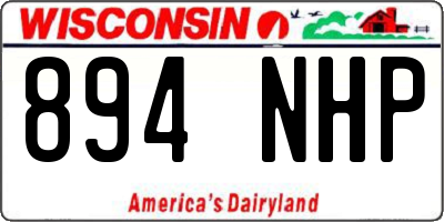WI license plate 894NHP