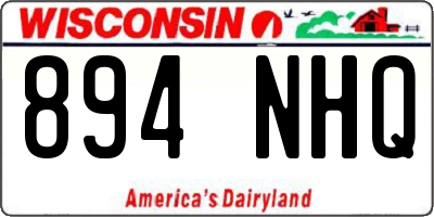 WI license plate 894NHQ