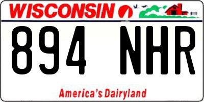 WI license plate 894NHR