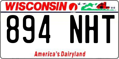 WI license plate 894NHT