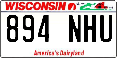 WI license plate 894NHU