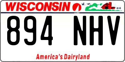 WI license plate 894NHV