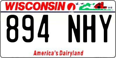 WI license plate 894NHY