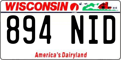WI license plate 894NID