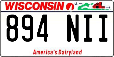 WI license plate 894NII