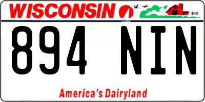 WI license plate 894NIN