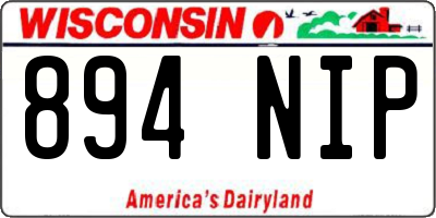 WI license plate 894NIP