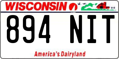 WI license plate 894NIT