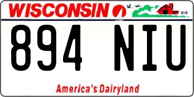 WI license plate 894NIU