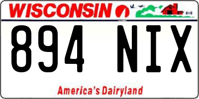 WI license plate 894NIX