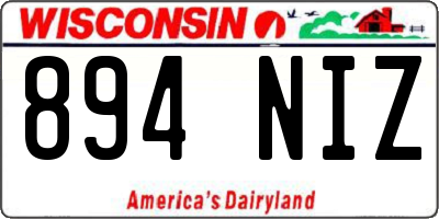 WI license plate 894NIZ