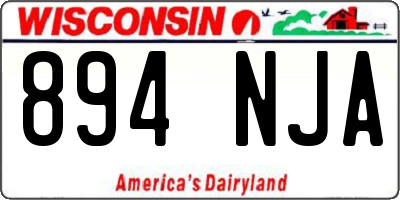 WI license plate 894NJA