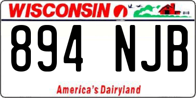 WI license plate 894NJB