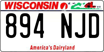 WI license plate 894NJD