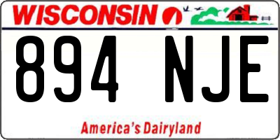 WI license plate 894NJE
