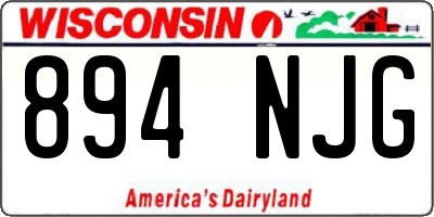 WI license plate 894NJG