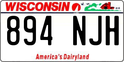 WI license plate 894NJH