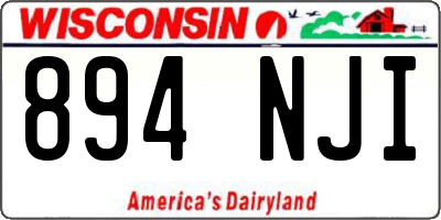 WI license plate 894NJI