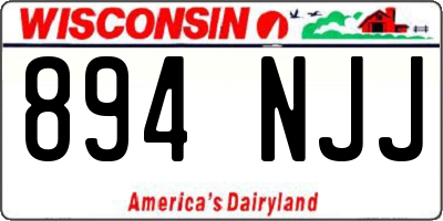 WI license plate 894NJJ