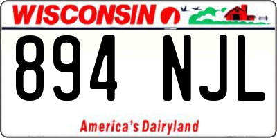 WI license plate 894NJL