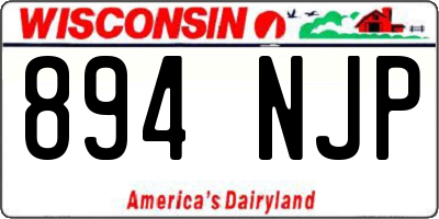 WI license plate 894NJP