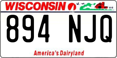 WI license plate 894NJQ