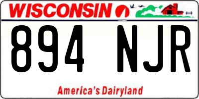 WI license plate 894NJR