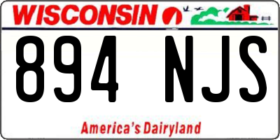 WI license plate 894NJS