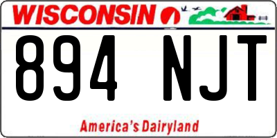 WI license plate 894NJT