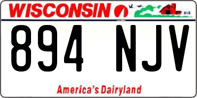 WI license plate 894NJV