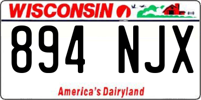 WI license plate 894NJX